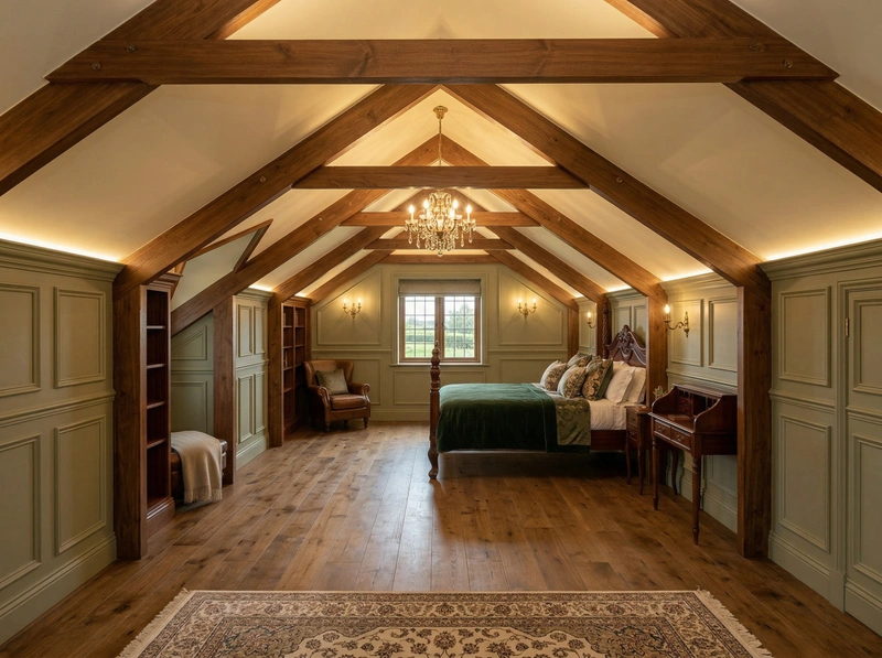 Дизайн спальни в стиле Классика — фото интерьера от нейросети RoomGPT