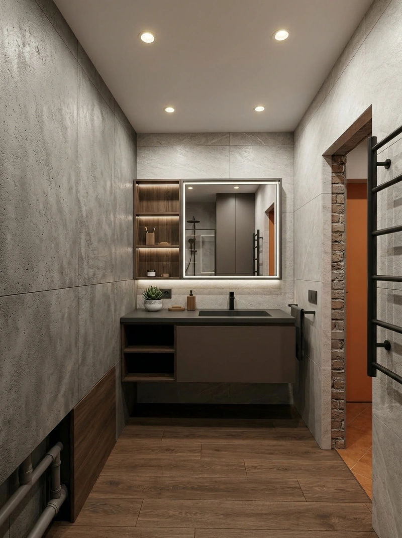 Дизайн ванной в стиле Классика — фото интерьера от нейросети RoomGPT