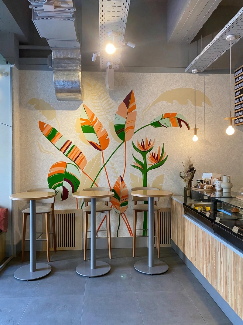 Дизайн интерьера в стиле Контемпорари — Гостиная от нейросети RoomGPT