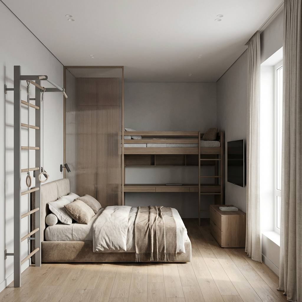 Дизайн спальни в стиле Минимализм — фото интерьера от нейросети RoomGPT