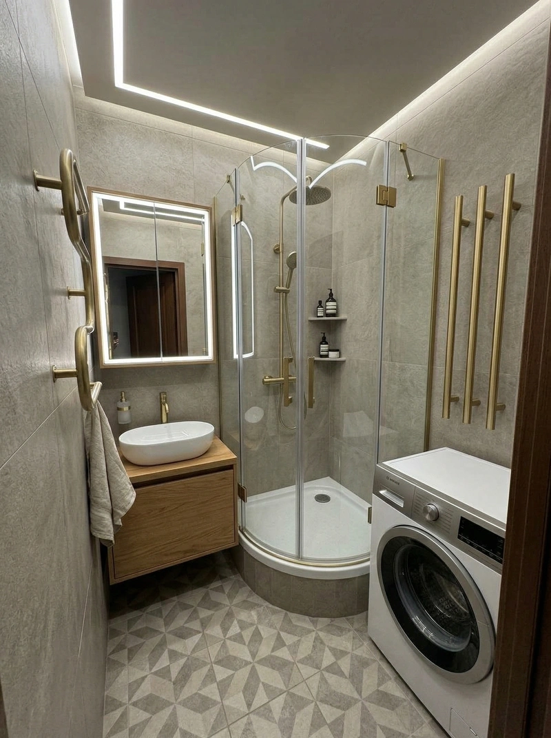 Дизайн ванной в стиле Без стиля — фото интерьера от нейросети RoomGPT