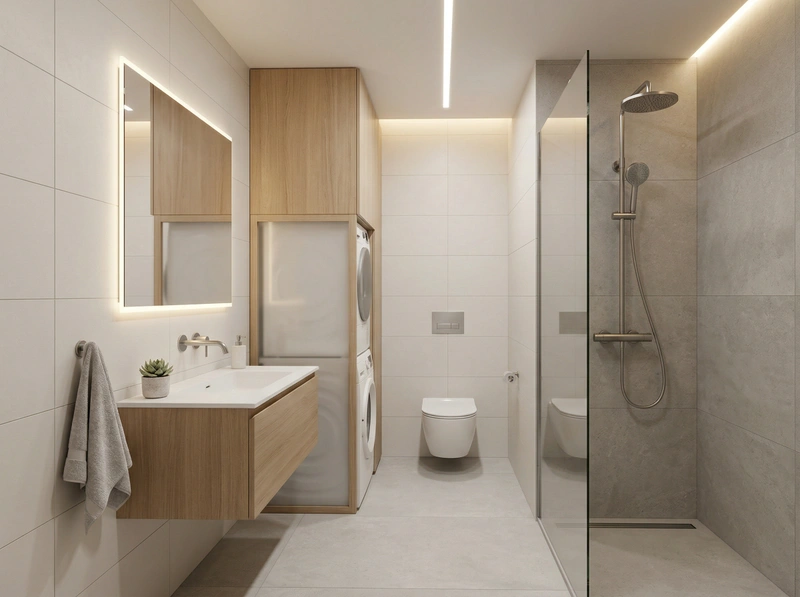 Дизайн ванной в стиле Минимализм — фото интерьера от нейросети RoomGPT