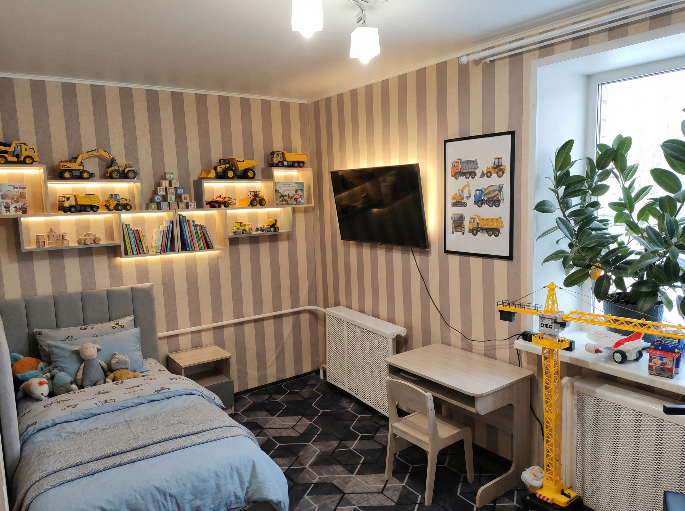 Дизайн детской в стиле Минимализм — фото интерьера от нейросети RoomGPT