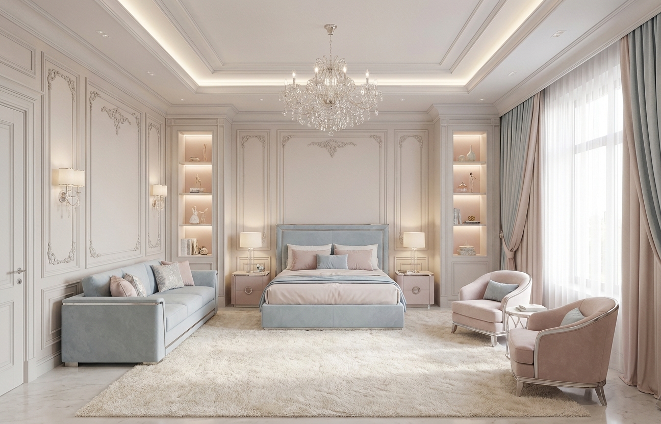 Дизайн детской в стиле Классика — фото интерьера от нейросети RoomGPT