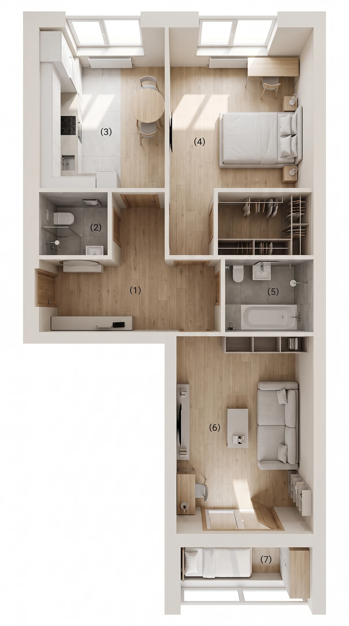 Дизайн гостиной в стиле Минимализм — фото интерьера от нейросети RoomGPT