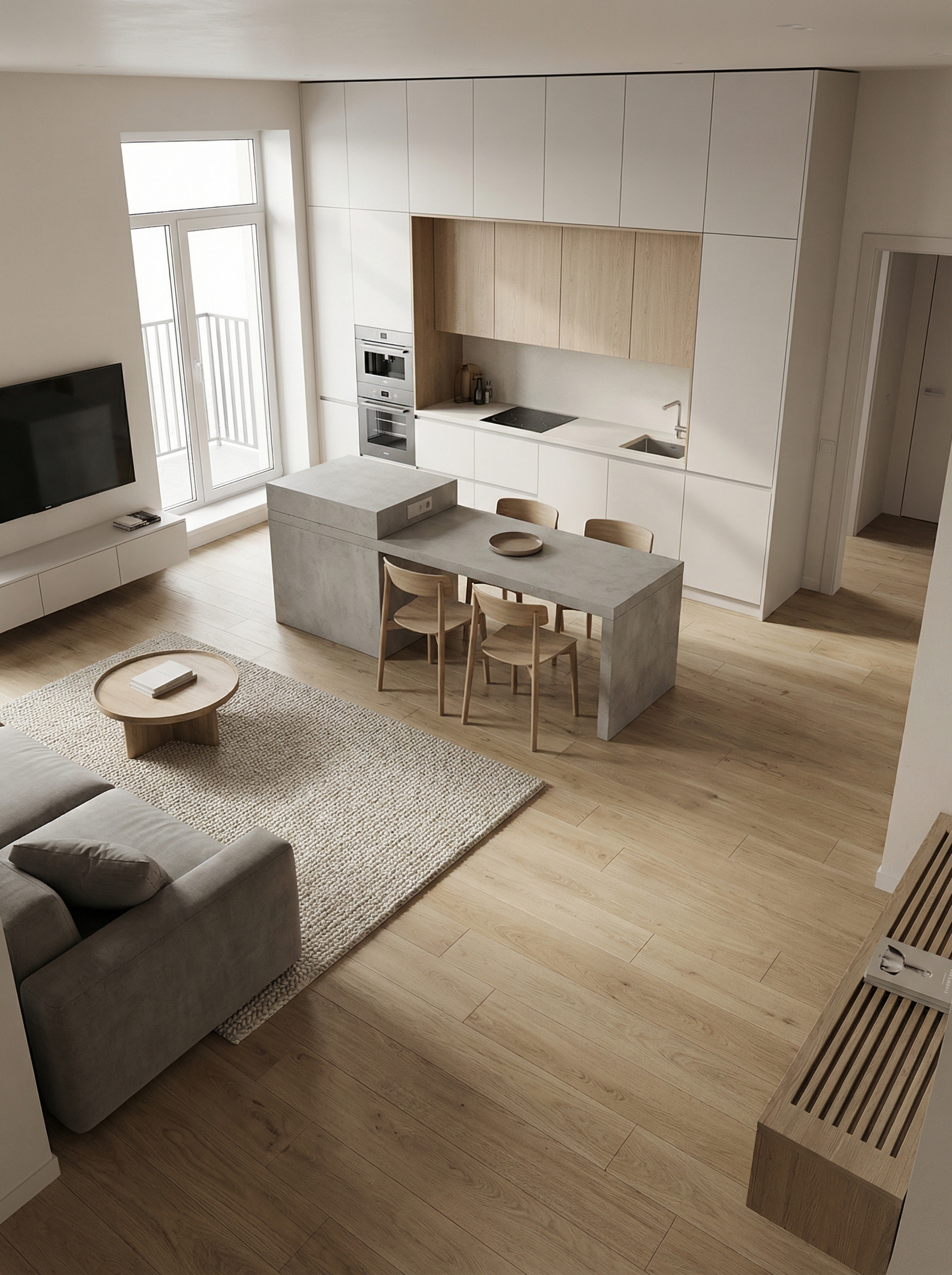 Дизайн гостиной в стиле Минимализм — фото интерьера от нейросети RoomGPT