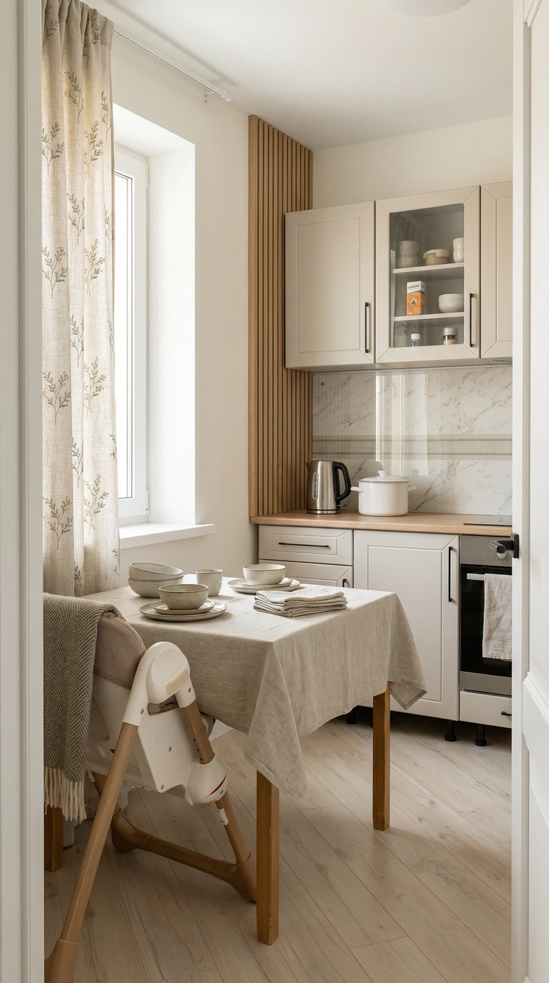 Дизайн интерьера в стиле Хюгге — Кухня от нейросети RoomGPT