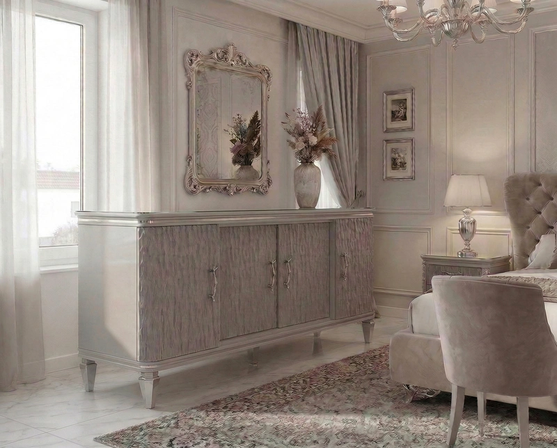 Дизайн спальни в стиле Классика — фото интерьера от нейросети RoomGPT