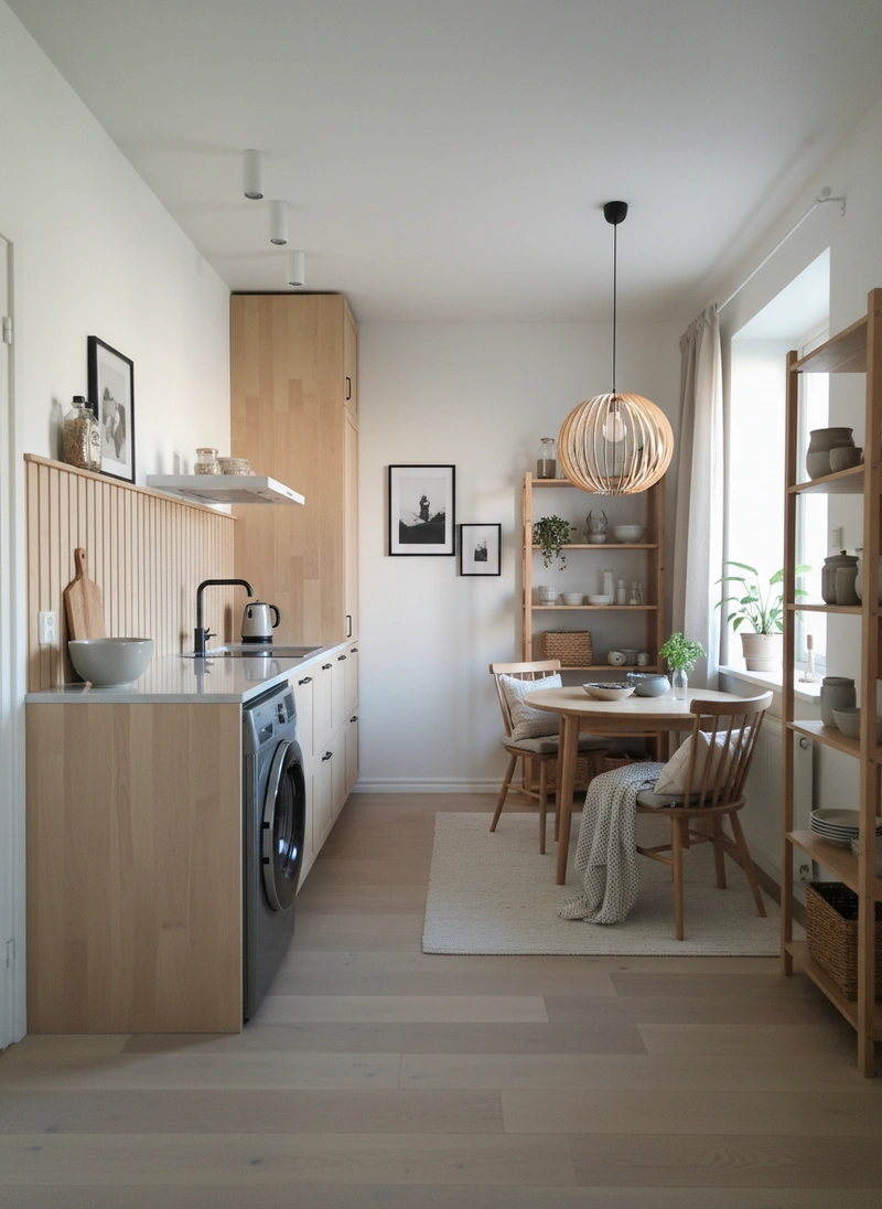 Дизайн интерьера в стиле Хюгге — Кухня от нейросети RoomGPT