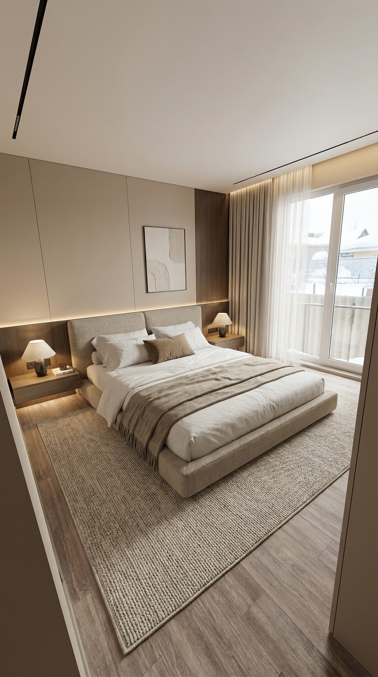 Дизайн спальни в стиле Минимализм — фото интерьера от нейросети RoomGPT