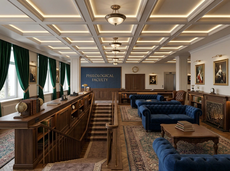 Дизайн интерьера в стиле Классика — Гостиная от нейросети RoomGPT