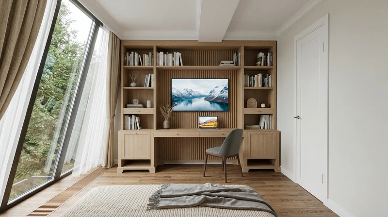 Дизайн спальни в стиле Хюгге — фото интерьера от нейросети RoomGPT