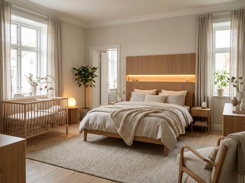 Дизайн интерьера в стиле Хюгге — Спальня от нейросети RoomGPT