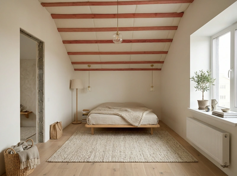 Дизайн спальни в стиле Хюгге — фото интерьера от нейросети RoomGPT