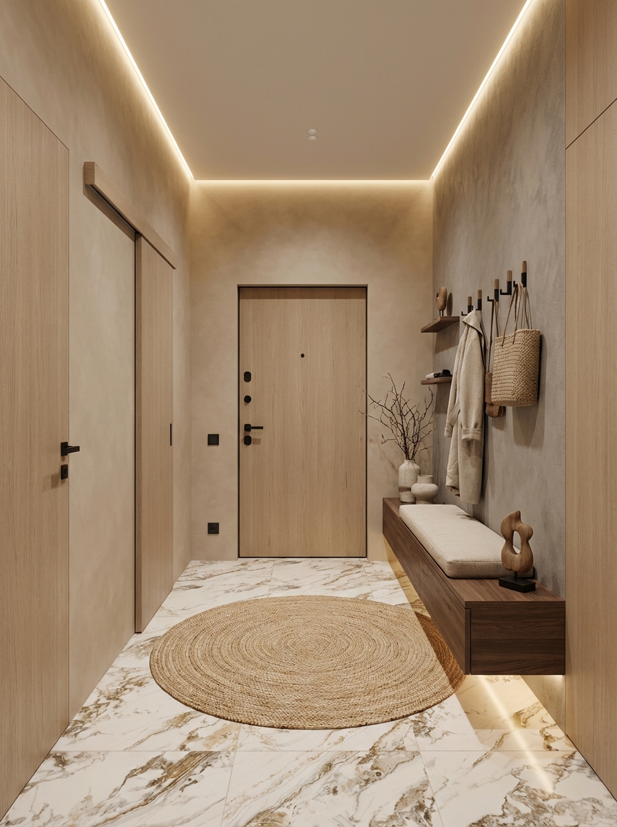 Дизайн гостиной в стиле Japandi — фото интерьера от нейросети RoomGPT