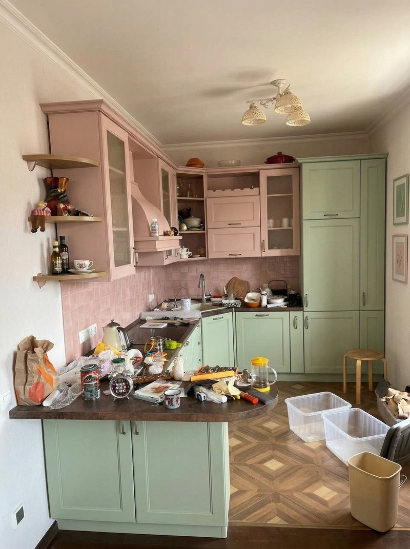 Дизайн кухни в стиле Без стиля — фото интерьера от нейросети RoomGPT