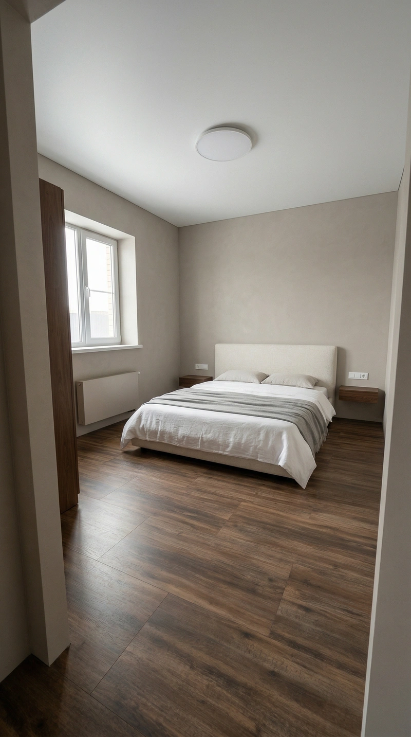 Дизайн спальни в стиле Минимализм — фото интерьера от нейросети RoomGPT