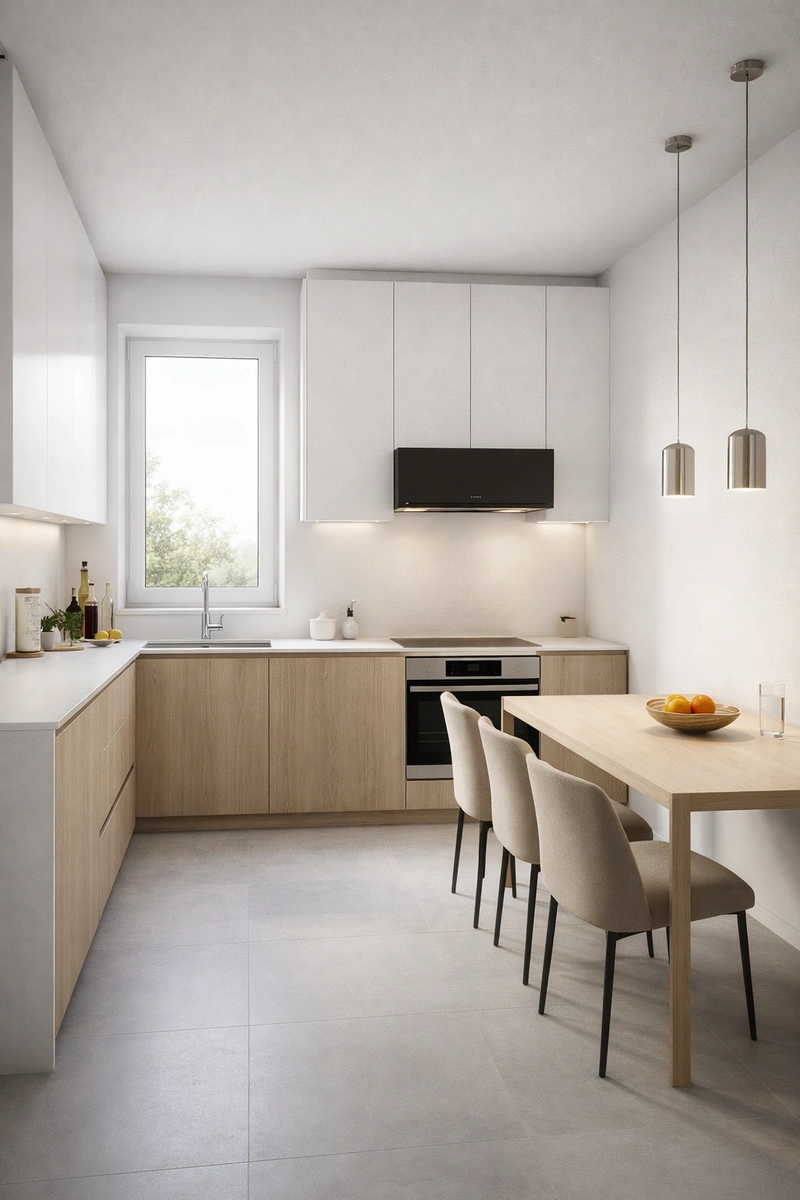 Дизайн кухни в стиле Минимализм — фото интерьера от нейросети RoomGPT