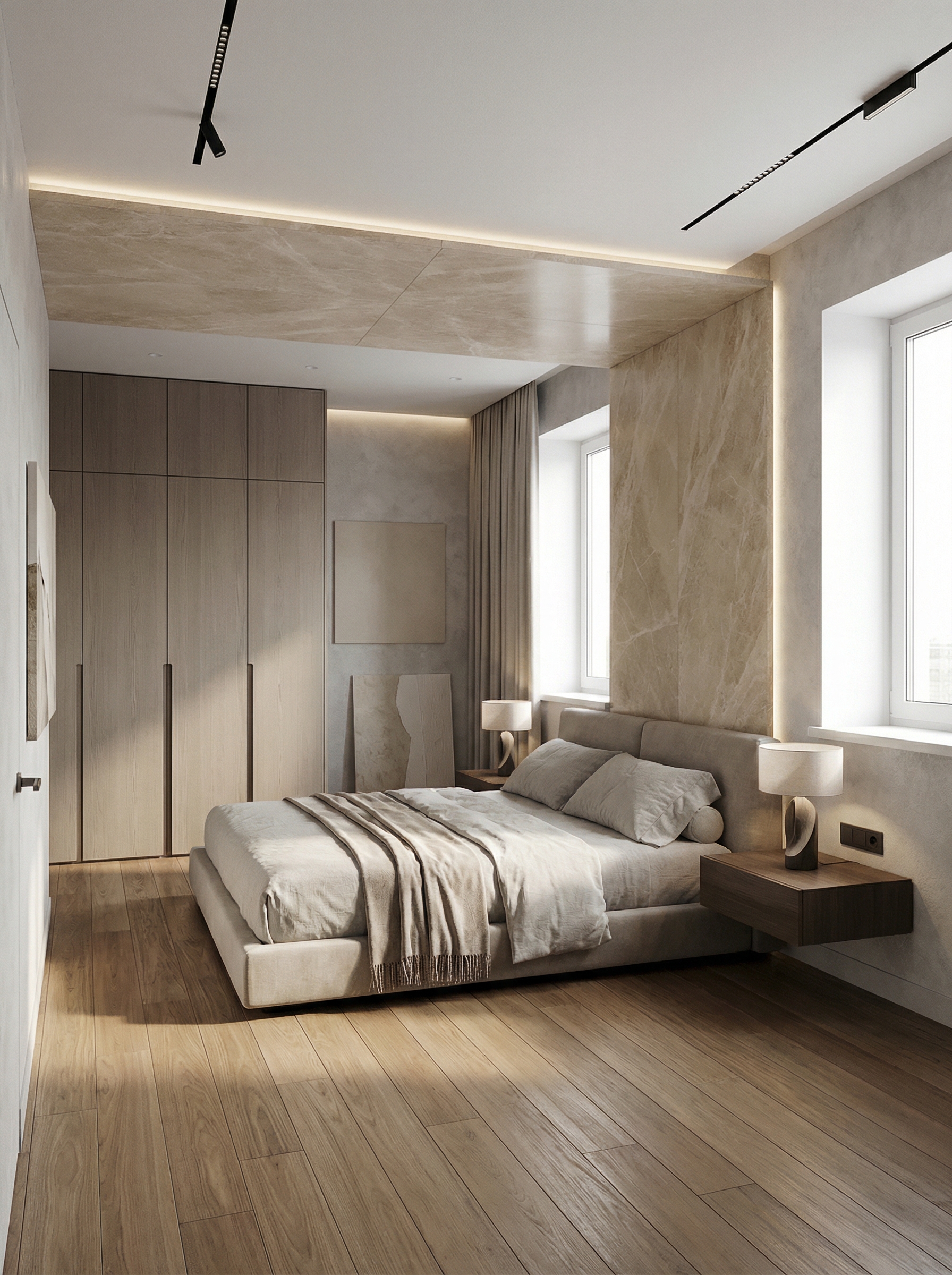 Дизайн спальни в стиле Минимализм — фото интерьера от нейросети RoomGPT