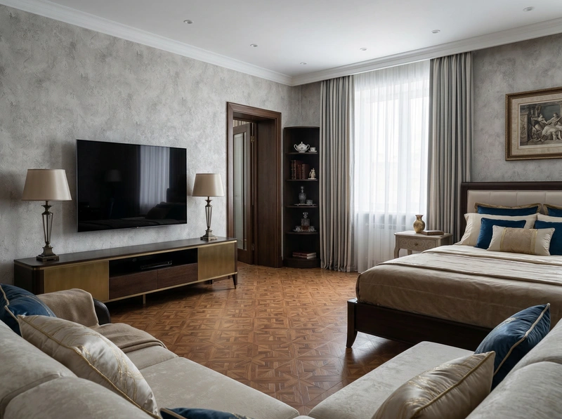 Дизайн интерьера в стиле Классика — Спальня от нейросети RoomGPT