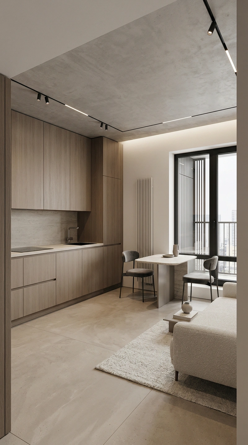 Дизайн кухни в стиле Минимализм — фото интерьера от нейросети RoomGPT