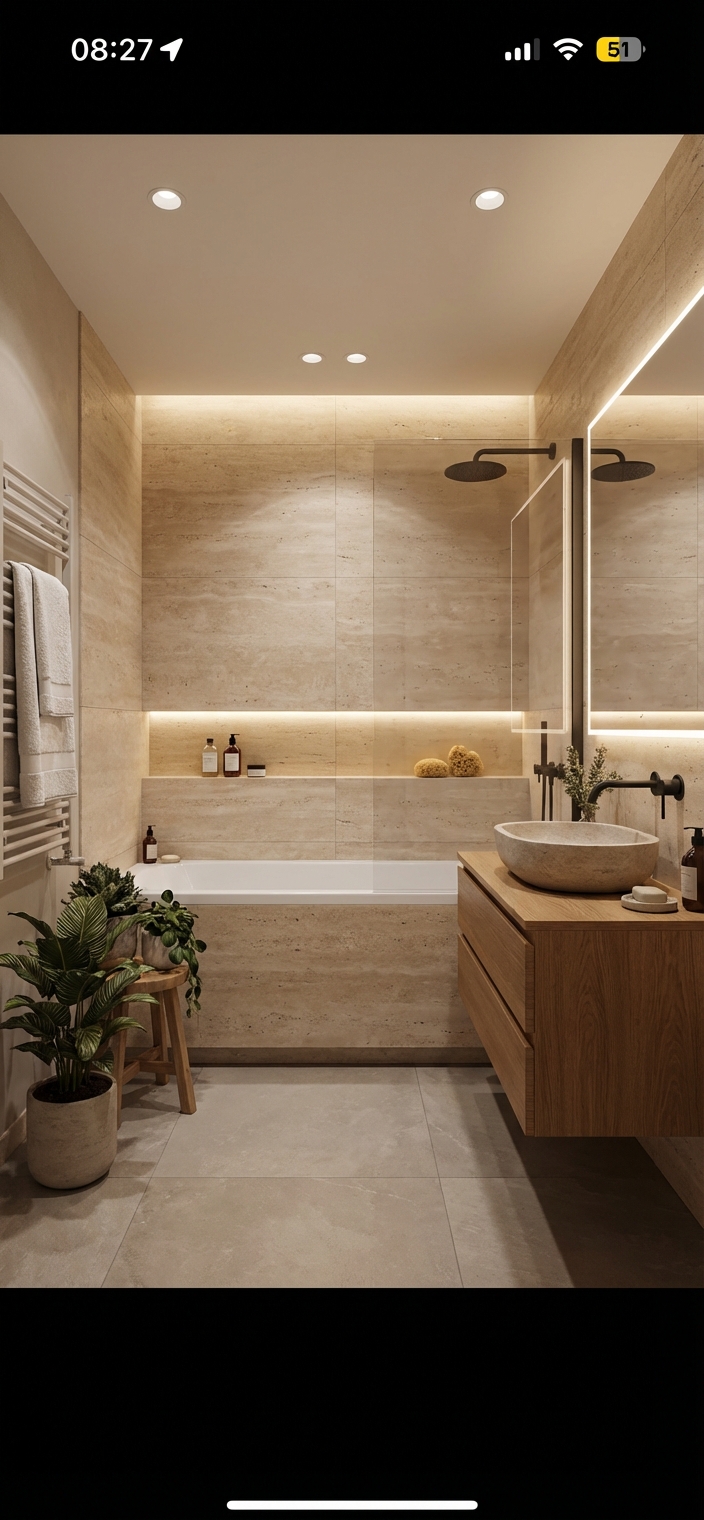 Дизайн ванной в стиле Минимализм — фото интерьера от нейросети RoomGPT