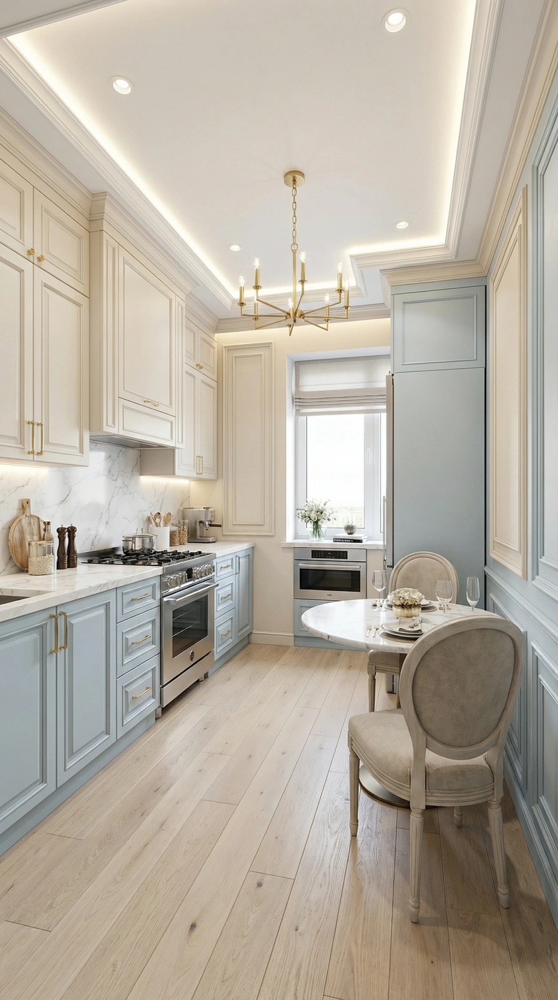 Дизайн интерьера в стиле Классика — Кухня от нейросети RoomGPT
