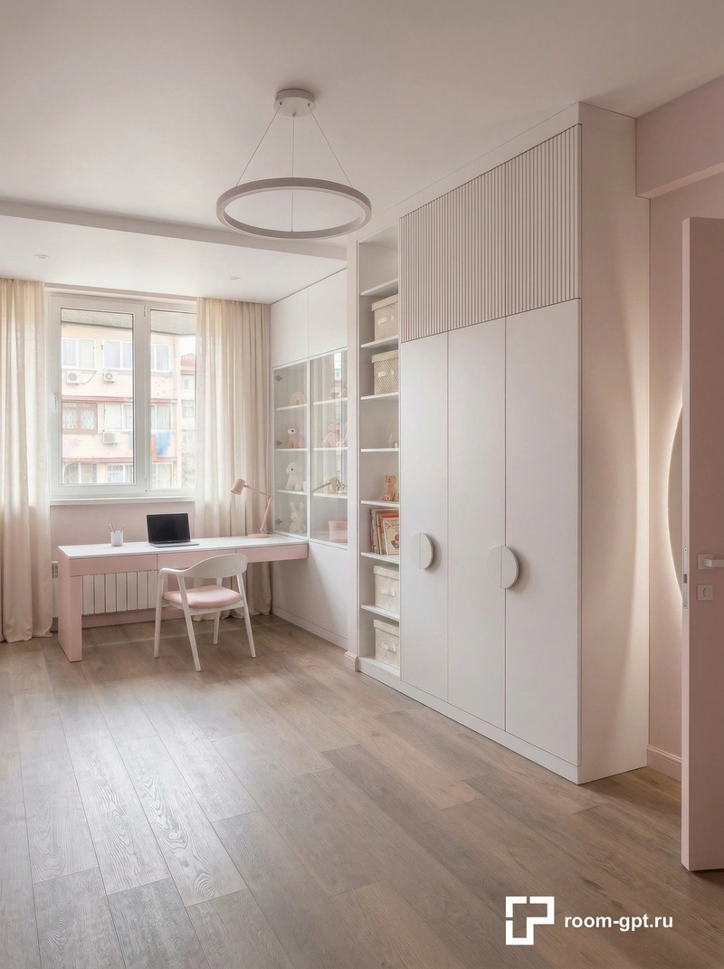 Дизайн детской в стиле Минимализм — фото интерьера от нейросети RoomGPT