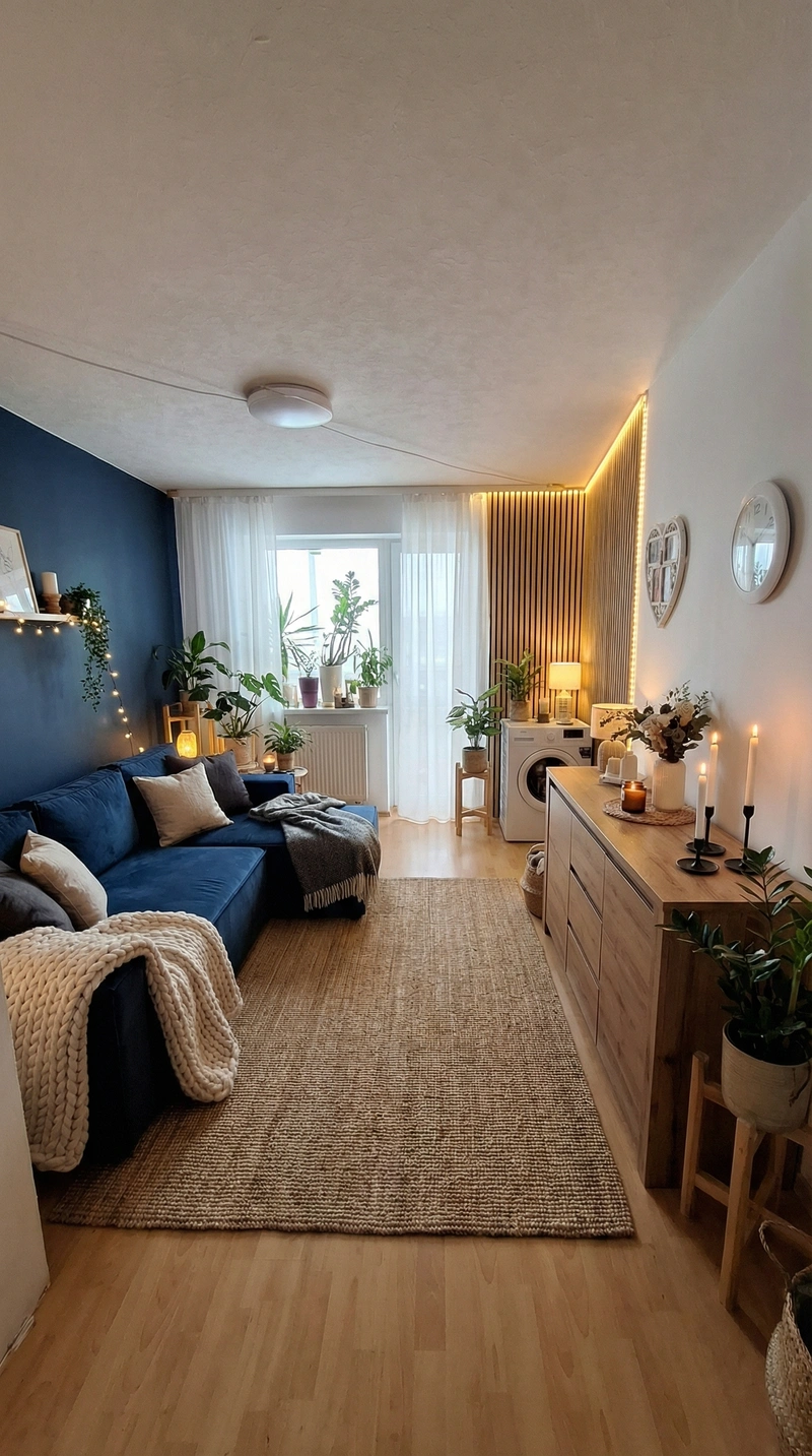 Дизайн интерьера в стиле Хюгге — Гостиная от нейросети RoomGPT