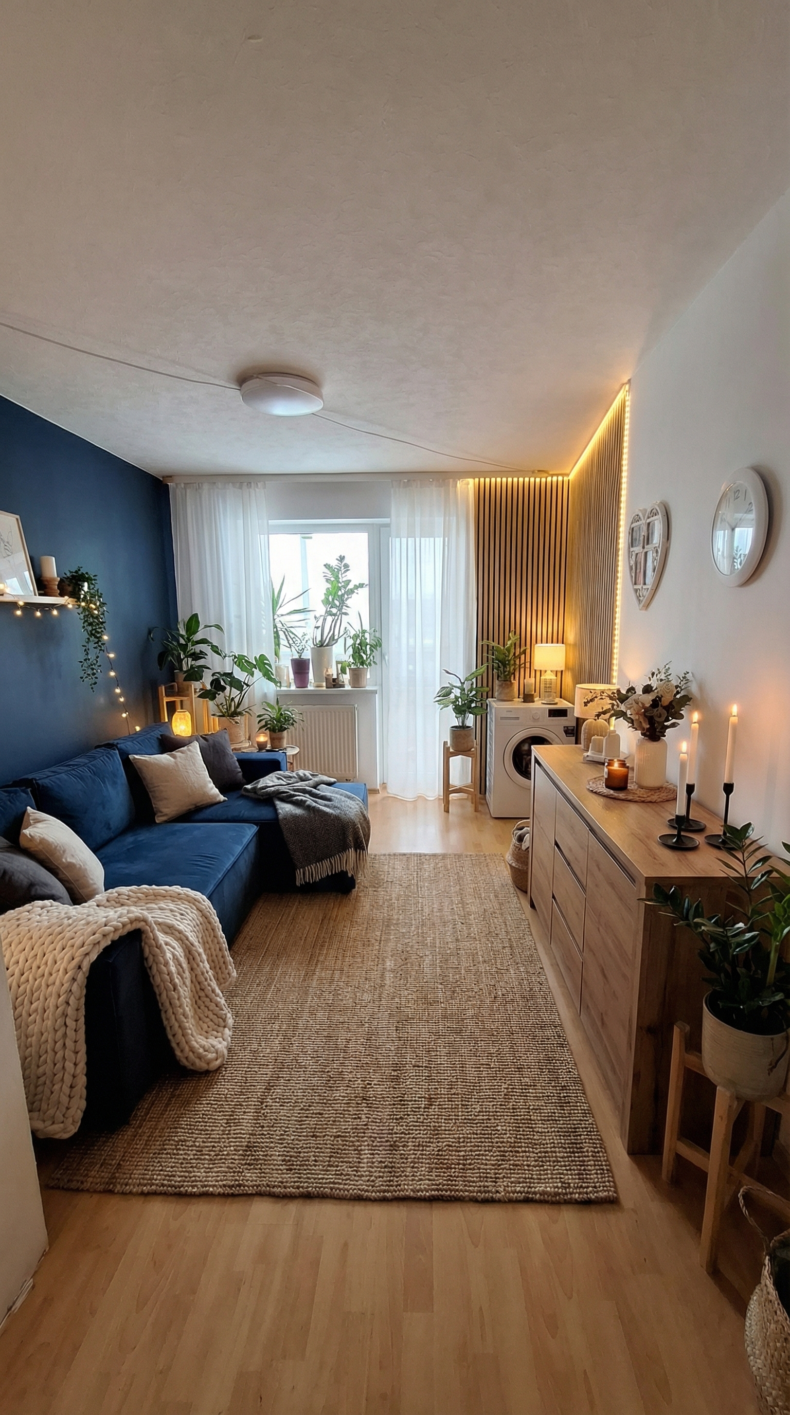 Дизайн гостиной в стиле Хюгге — фото интерьера от нейросети RoomGPT