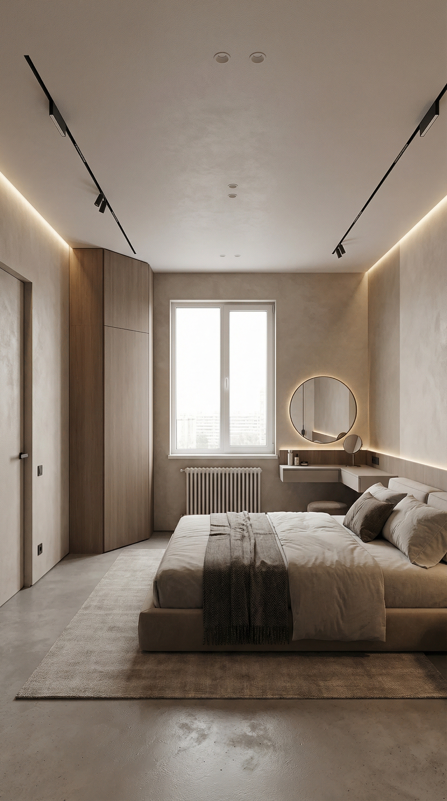 Дизайн спальни в стиле Минимализм — фото интерьера от нейросети RoomGPT