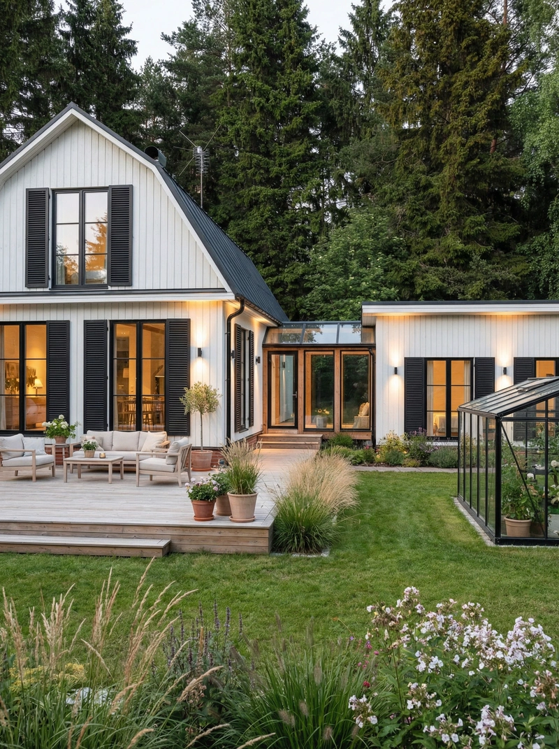 Дизайн интерьера в стиле Хюгге — Фасад от нейросети RoomGPT