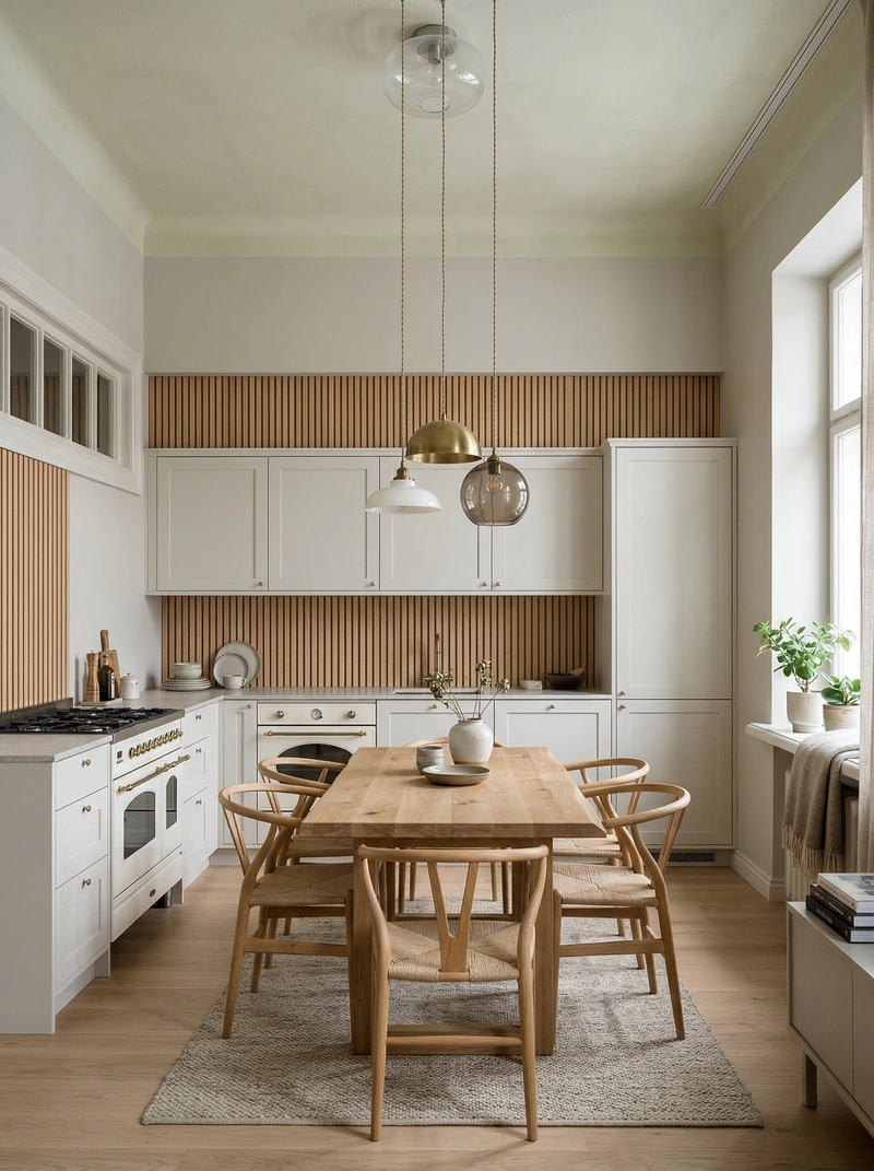 Дизайн интерьера в стиле Хюгге — Кухня от нейросети RoomGPT