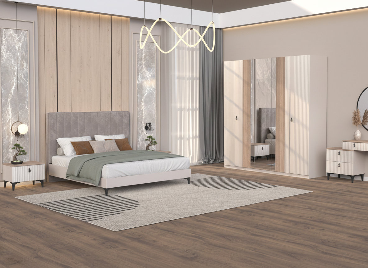 Дизайн гостиной в стиле Japandi — фото интерьера от нейросети RoomGPT