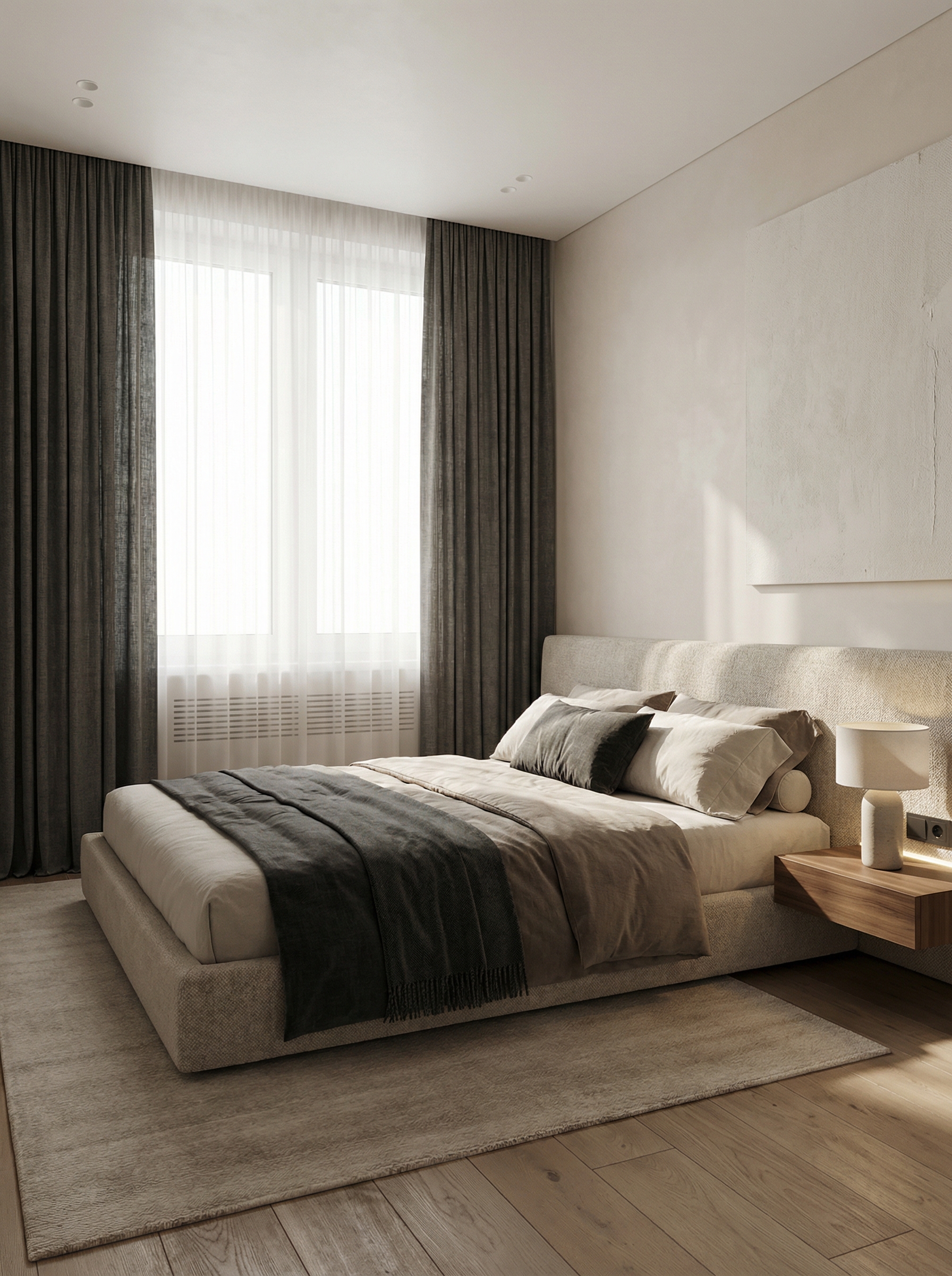 Дизайн спальни в стиле Минимализм — фото интерьера от нейросети RoomGPT