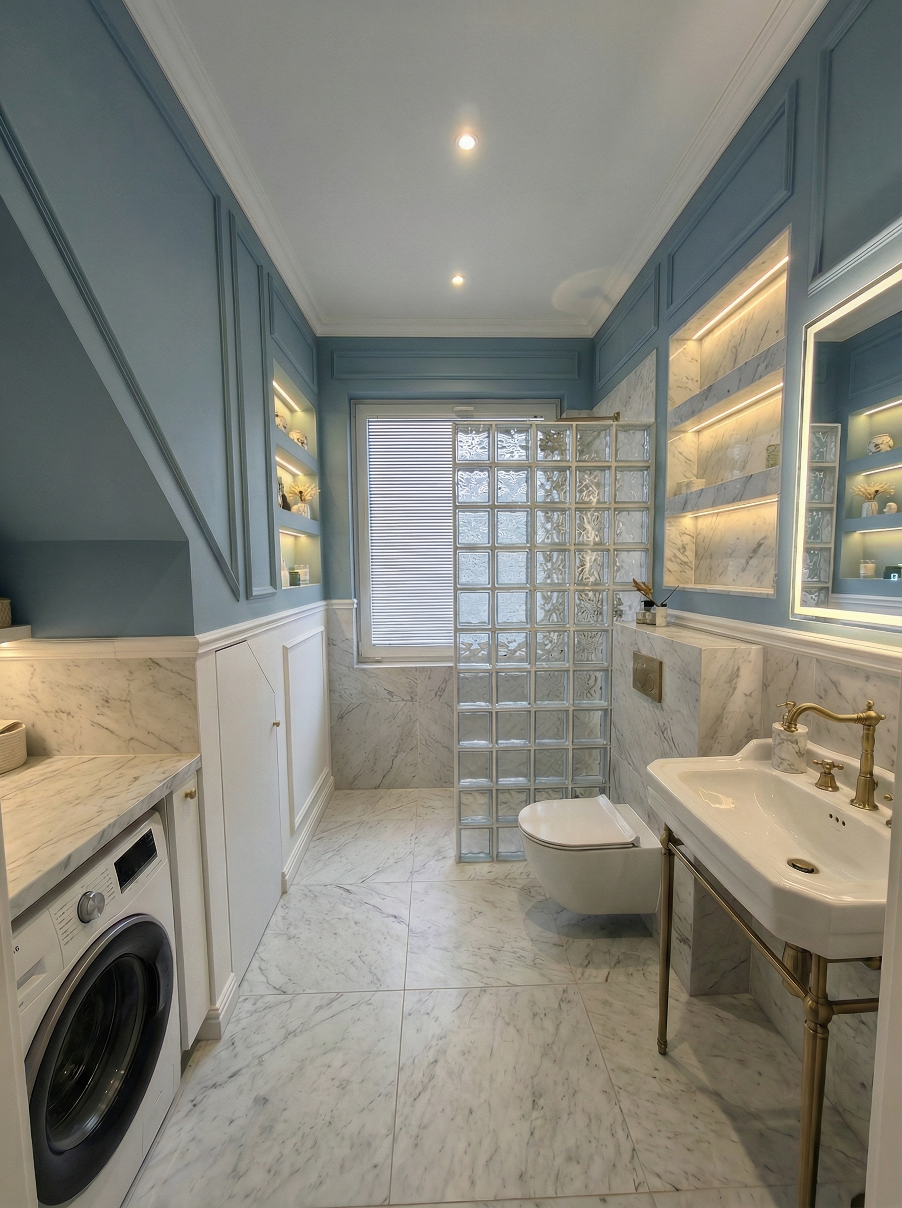 Дизайн ванной в стиле Классика — фото интерьера от нейросети RoomGPT