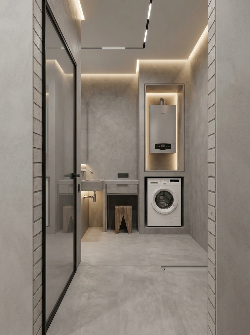 Дизайн интерьера в стиле Минимализм — Ванная от нейросети RoomGPT