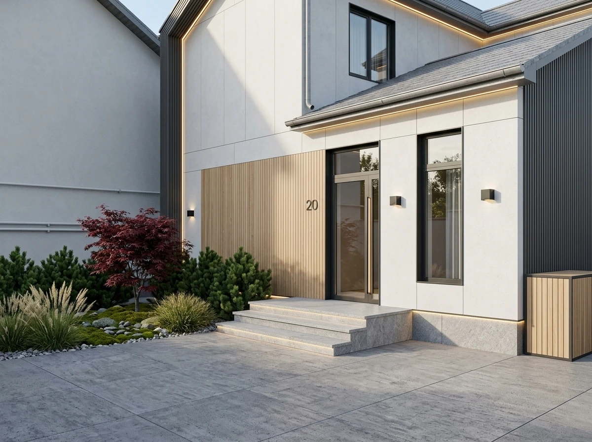 Дизайн фасада в стиле Сканди — фото от нейросети RoomGPT