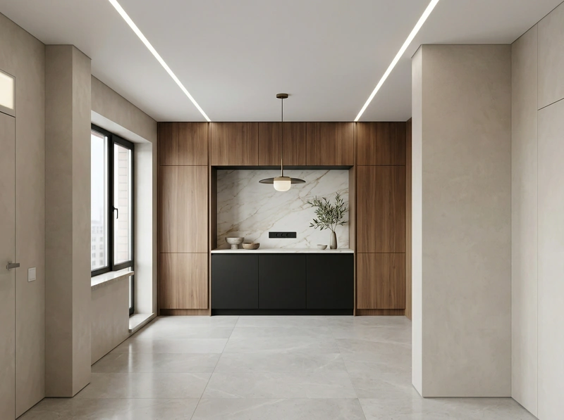 Дизайн кухни в стиле Минимализм — фото интерьера от нейросети RoomGPT