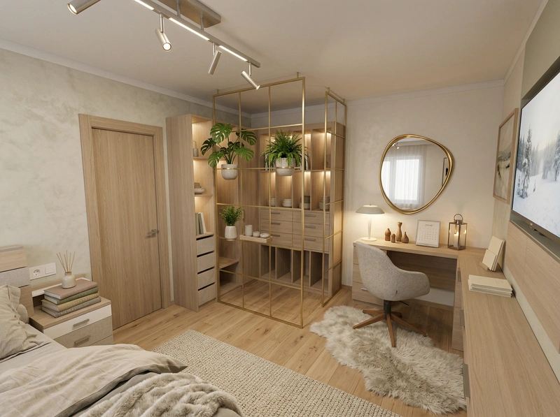 Дизайн спальни в стиле Хюгге — фото интерьера от нейросети RoomGPT