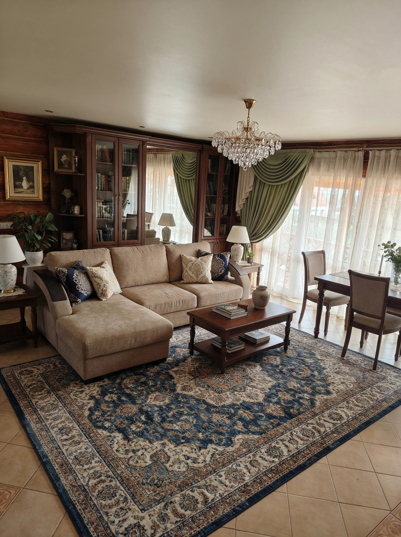 Дизайн интерьера в стиле Классика — Гостиная от нейросети RoomGPT