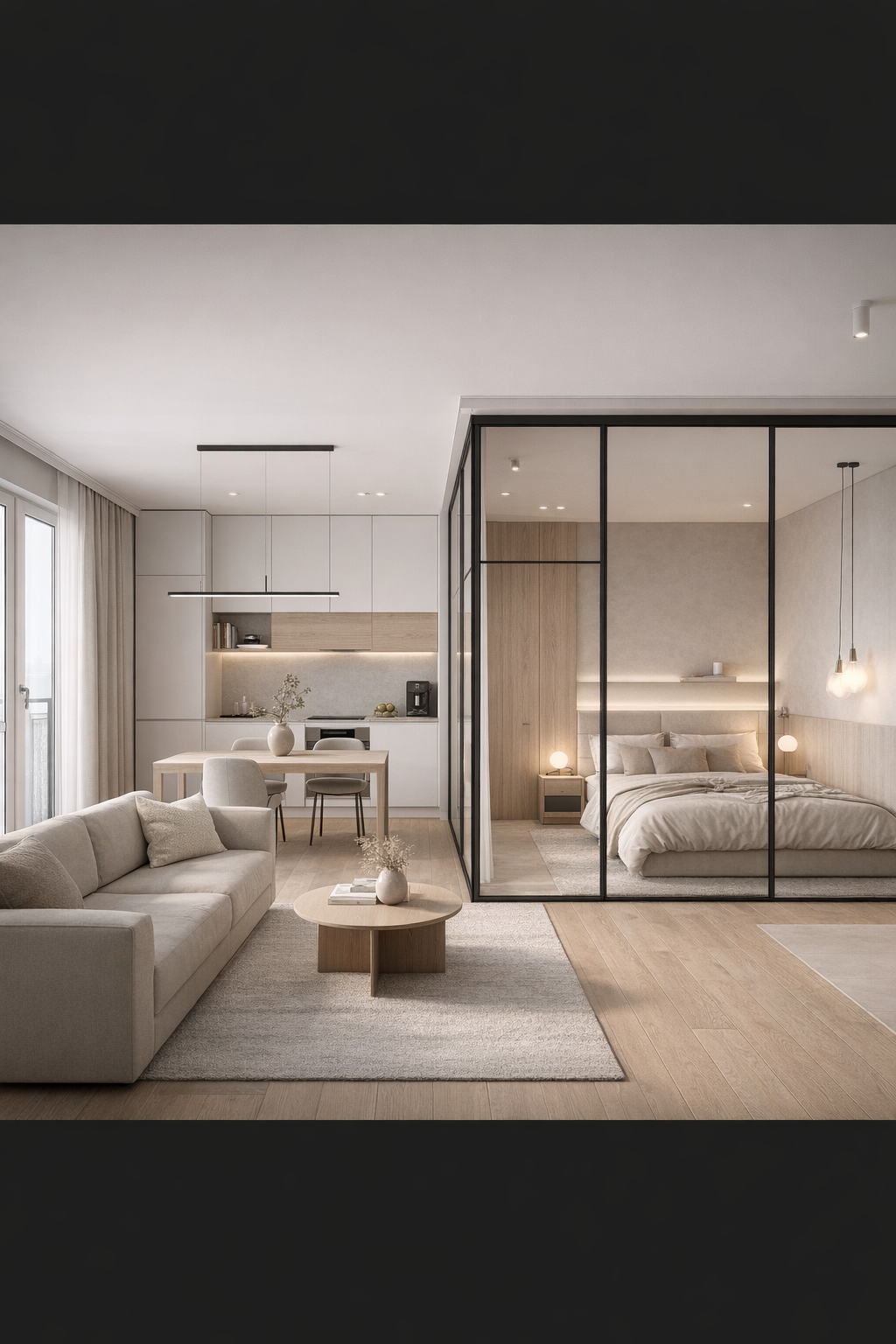 Дизайн гостиной в стиле Минимализм — фото интерьера от нейросети RoomGPT