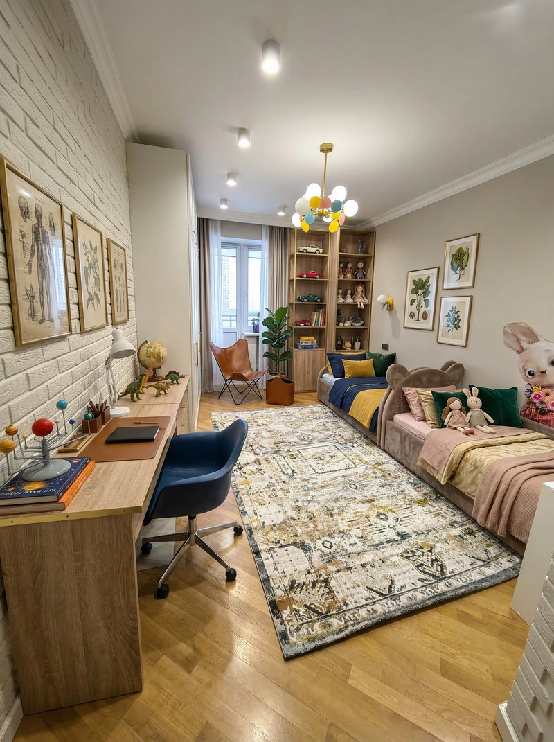 Дизайн гостиной в стиле Эклектика — фото интерьера от нейросети RoomGPT