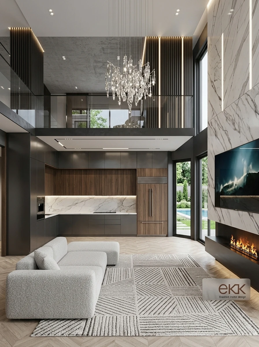 Дизайн кухни в стиле Контемпорари — фото интерьера от нейросети RoomGPT