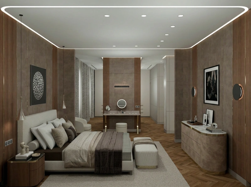 Дизайн гостиной в стиле Контемпорари — фото интерьера от нейросети RoomGPT