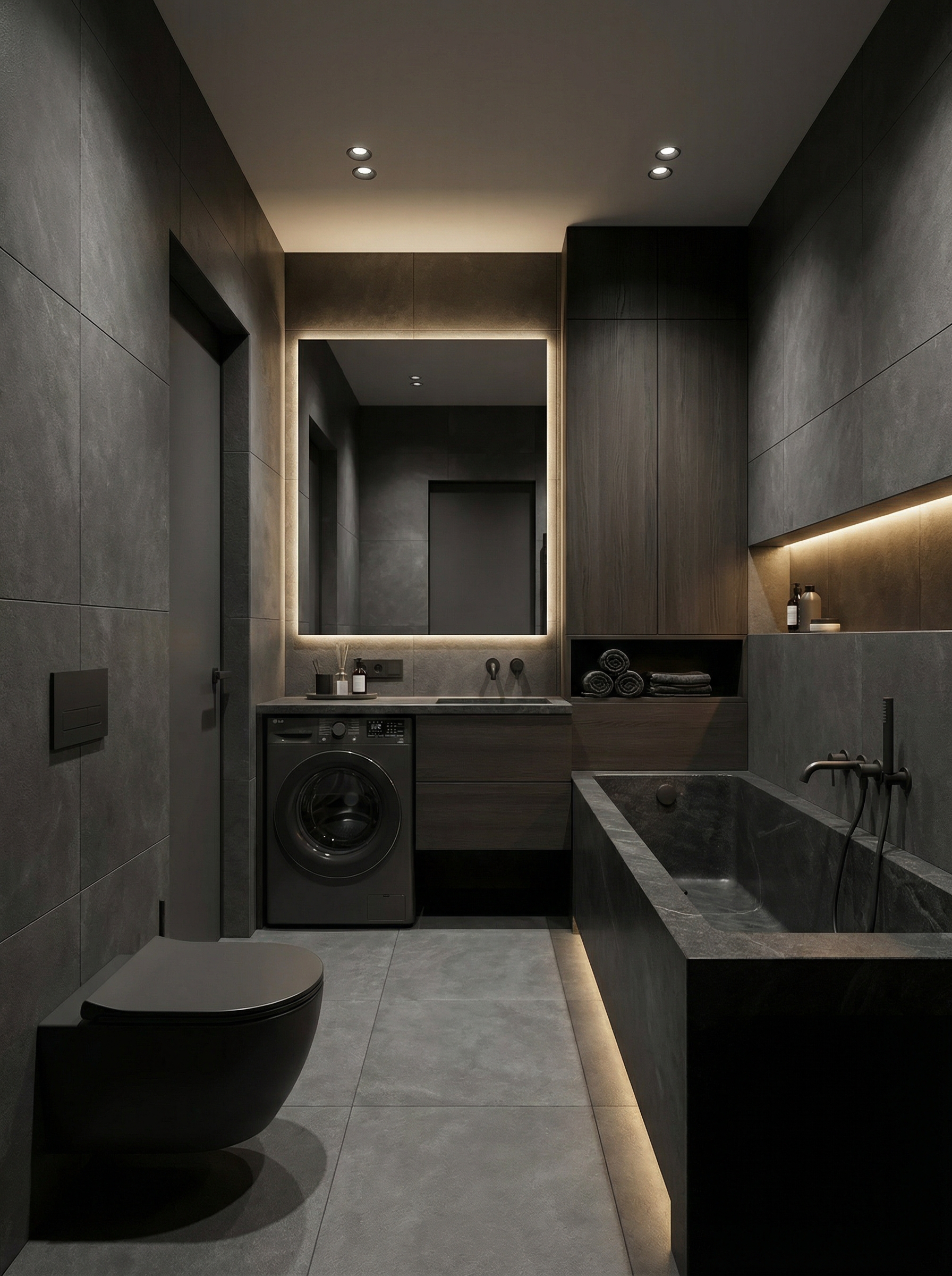 Дизайн ванной в стиле Минимализм — фото интерьера от нейросети RoomGPT