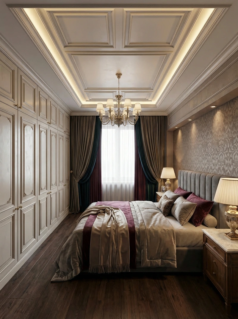 Дизайн интерьера в стиле Классика — Спальня от нейросети RoomGPT