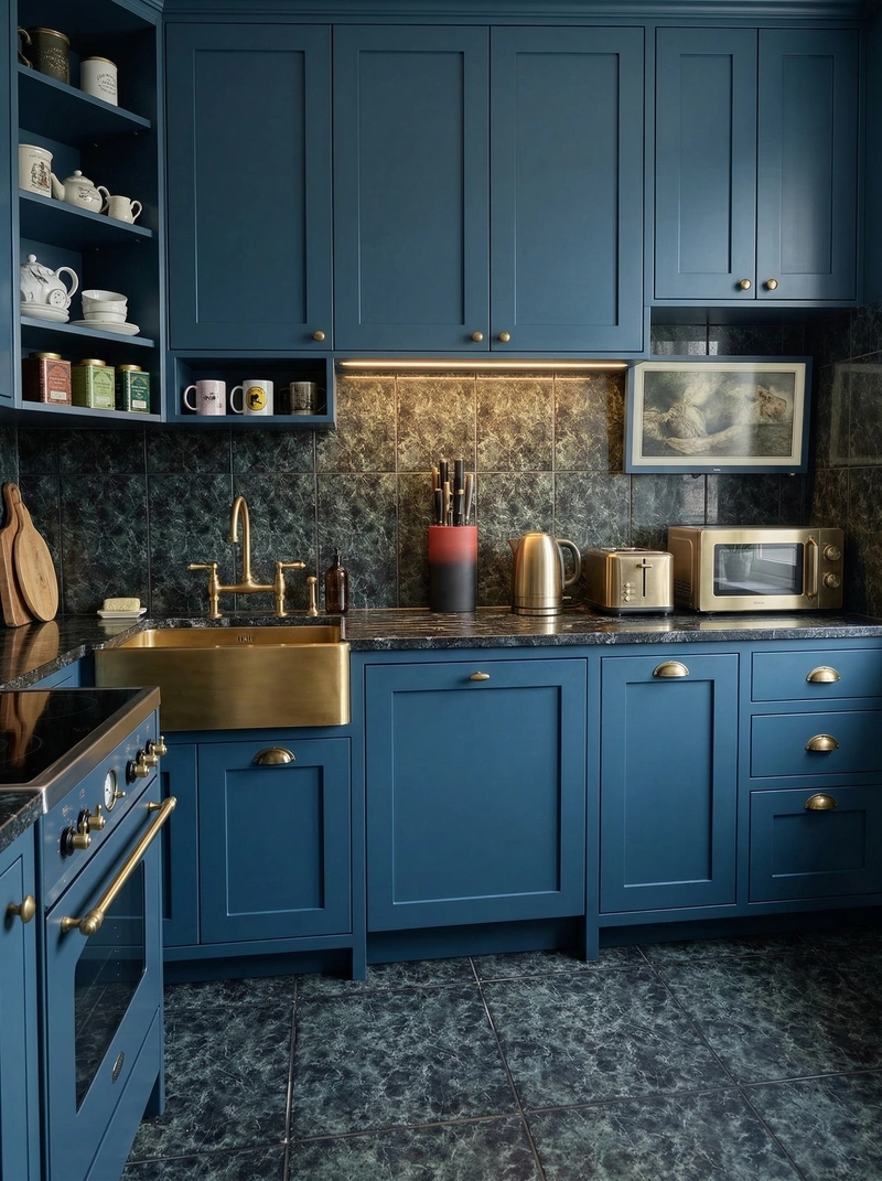 Дизайн кухни в стиле Классика — фото интерьера от нейросети RoomGPT