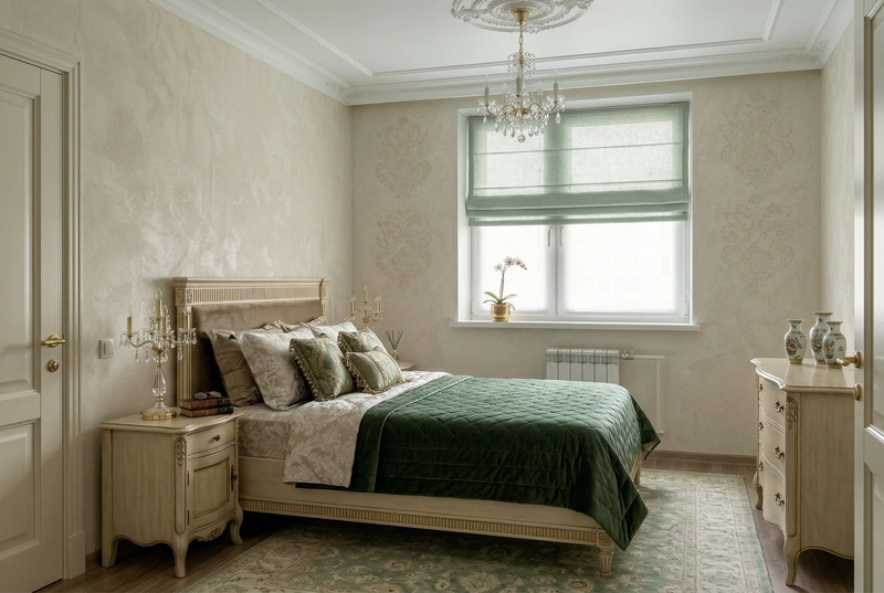 Дизайн интерьера в стиле Классика — Спальня от нейросети RoomGPT