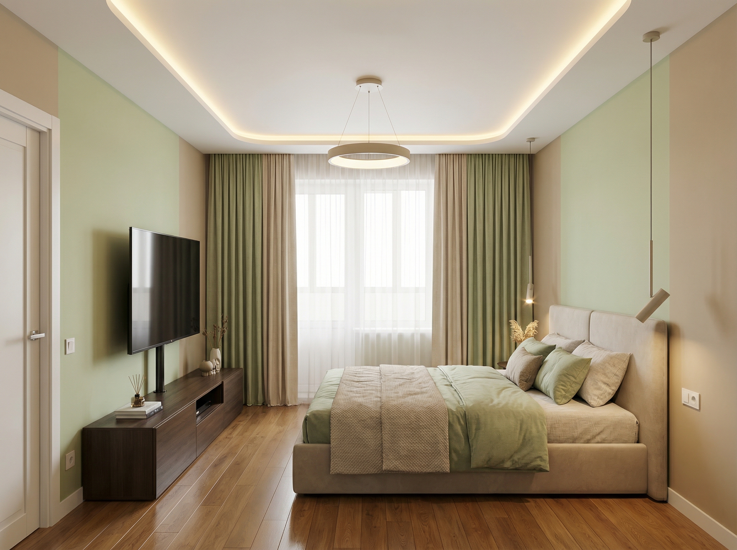 Дизайн спальни в стиле Минимализм — фото интерьера от нейросети RoomGPT